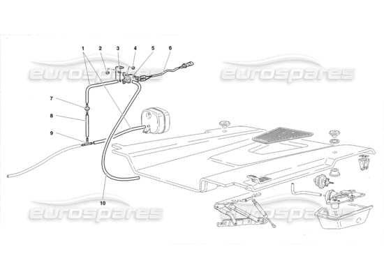 a part diagram from the Lamborghini Diablo parts catalogue