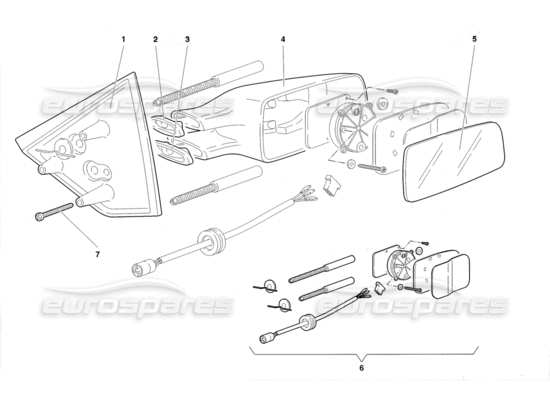 a part diagram from the Lamborghini Diablo parts catalogue