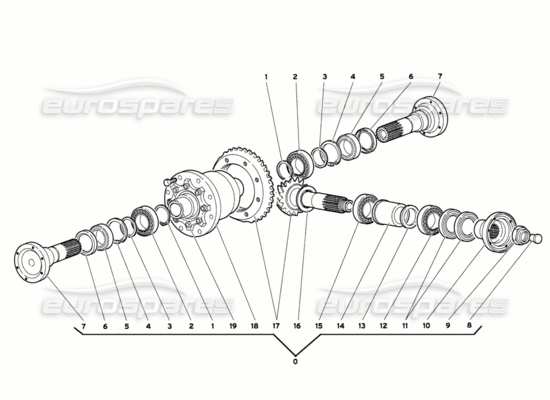 a part diagram from the Lamborghini Diablo parts catalogue