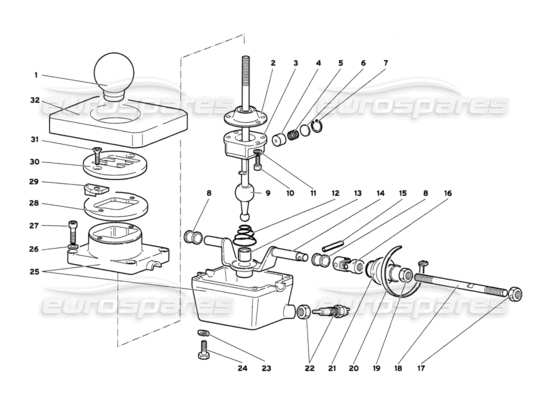 a part diagram from the Lamborghini Diablo parts catalogue