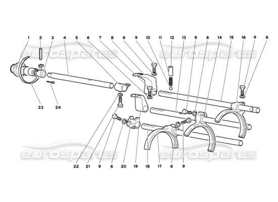 a part diagram from the Lamborghini Diablo parts catalogue