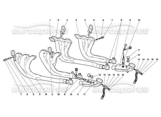 a part diagram from the Lamborghini Diablo parts catalogue