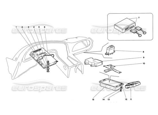 a part diagram from the Lamborghini Diablo parts catalogue