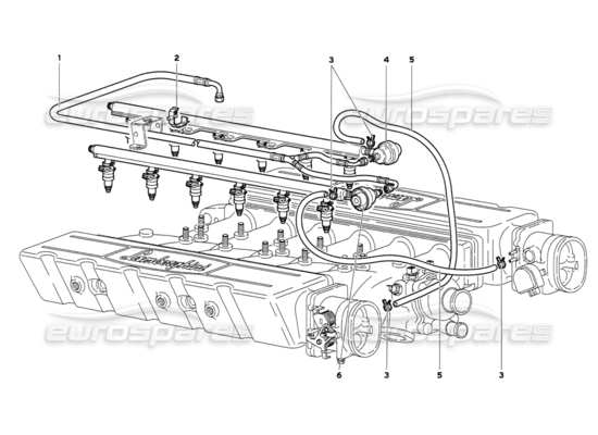 a part diagram from the Lamborghini Diablo parts catalogue