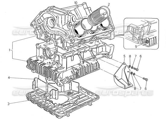 a part diagram from the Maserati Biturbo (1983-1995) parts catalogue