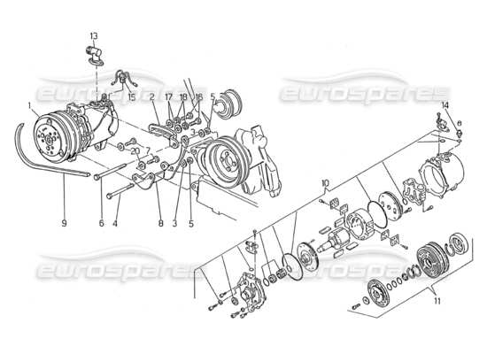 a part diagram from the Maserati Biturbo (1983-1995) parts catalogue