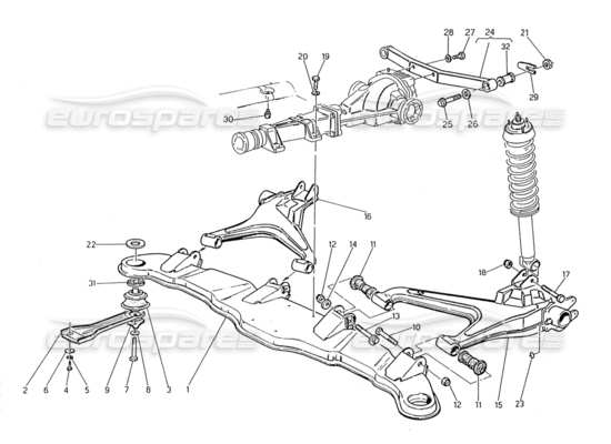 a part diagram from the Maserati Biturbo (1983-1995) parts catalogue