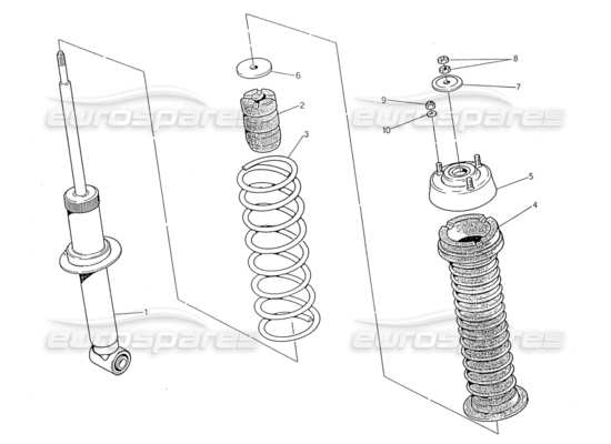 a part diagram from the Maserati Biturbo (1983-1995) parts catalogue