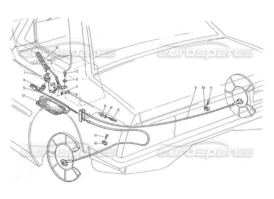 a part diagram from the Maserati Biturbo (1983-1995) parts catalogue