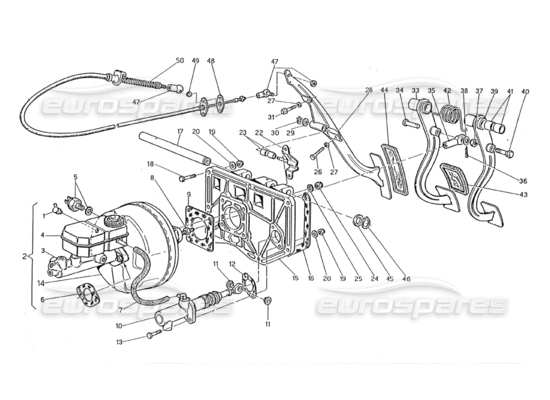 a part diagram from the Maserati Biturbo (1983-1995) parts catalogue