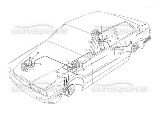 a part diagram from the Maserati Biturbo (1983-1995) parts catalogue