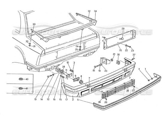 a part diagram from the Maserati Biturbo (1983-1995) parts catalogue