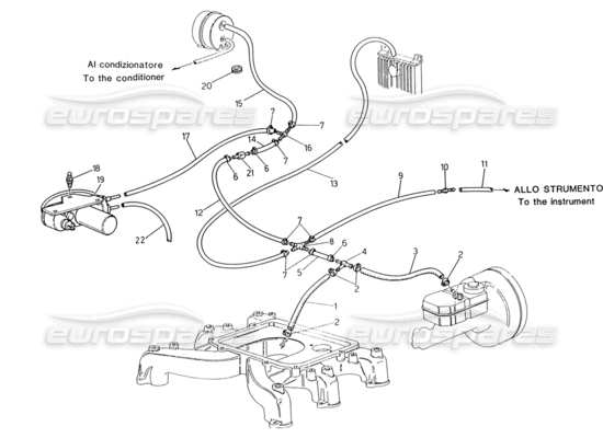 a part diagram from the Maserati Biturbo (1983-1995) parts catalogue