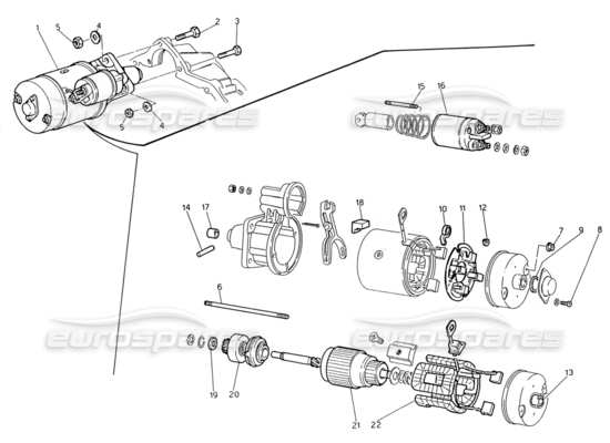 a part diagram from the Maserati Biturbo (1983-1995) parts catalogue