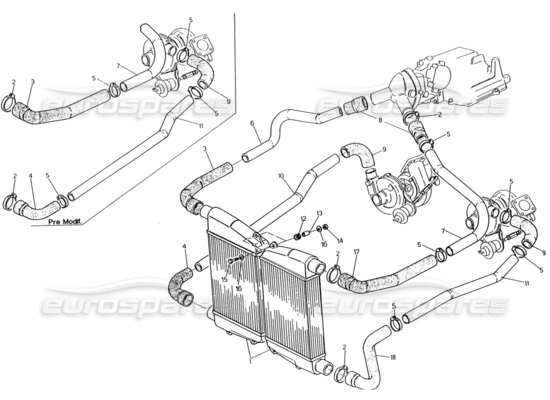 a part diagram from the Maserati Biturbo (1983-1995) parts catalogue