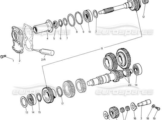 a part diagram from the Maserati Biturbo (1983-1995) parts catalogue