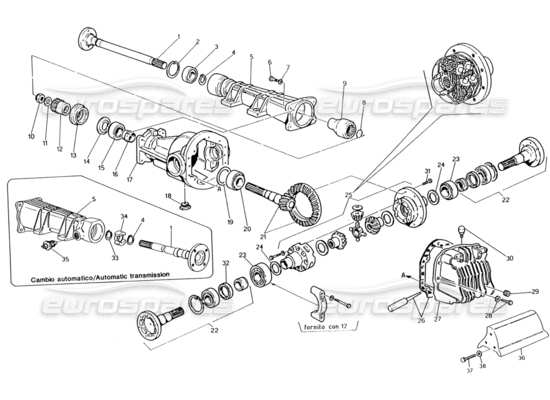 a part diagram from the Maserati Biturbo (1983-1995) parts catalogue