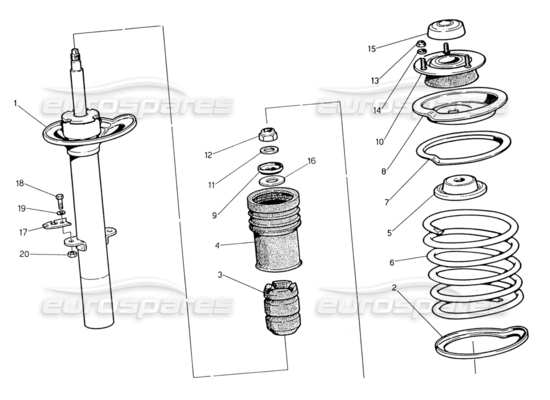 a part diagram from the Maserati Biturbo (1983-1995) parts catalogue