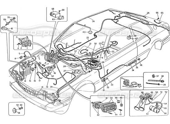 a part diagram from the Maserati Biturbo (1983-1995) parts catalogue