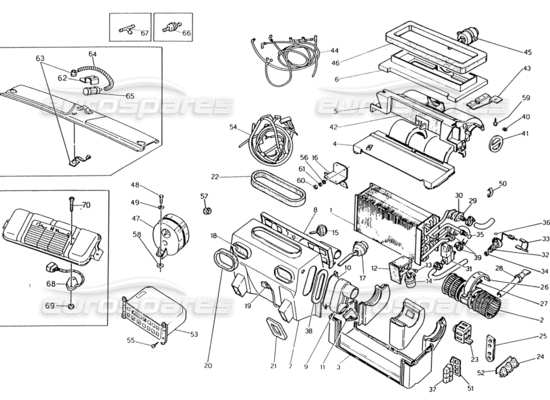 a part diagram from the Maserati Biturbo (1983-1995) parts catalogue