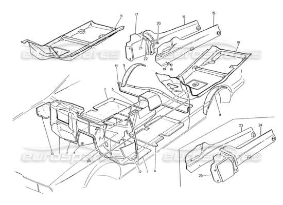 a part diagram from the Maserati Biturbo (1983-1995) parts catalogue