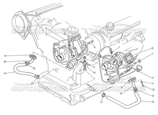 a part diagram from the Maserati Biturbo (1983-1995) parts catalogue