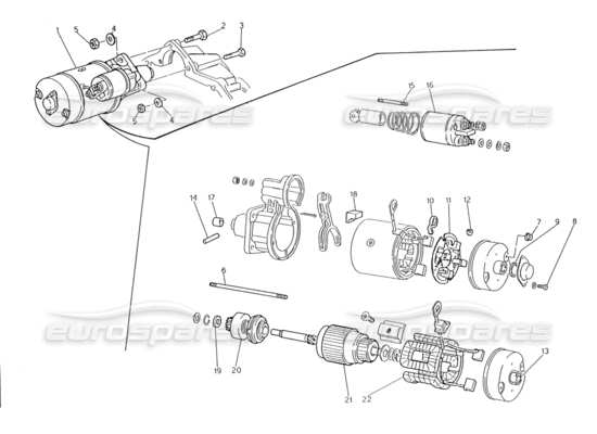 a part diagram from the Maserati Biturbo (1983-1995) parts catalogue