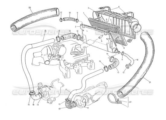 a part diagram from the Maserati Biturbo (1983-1995) parts catalogue