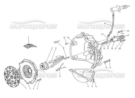 a part diagram from the Maserati Biturbo (1983-1995) parts catalogue