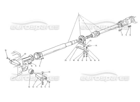 a part diagram from the Maserati Biturbo (1983-1995) parts catalogue