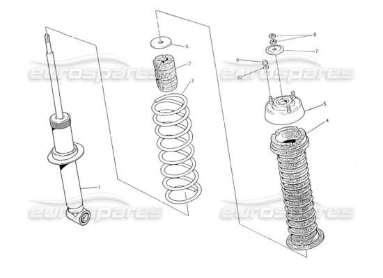 a part diagram from the Maserati Biturbo (1983-1995) parts catalogue