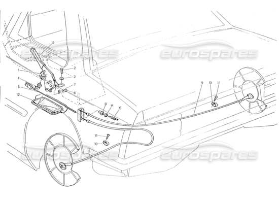 a part diagram from the Maserati Biturbo (1983-1995) parts catalogue