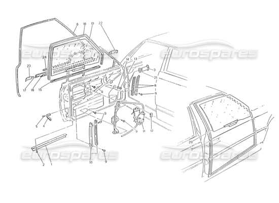 a part diagram from the Maserati Biturbo (1983-1995) parts catalogue