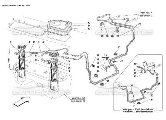 a part diagram from the Maserati 4200 parts catalogue