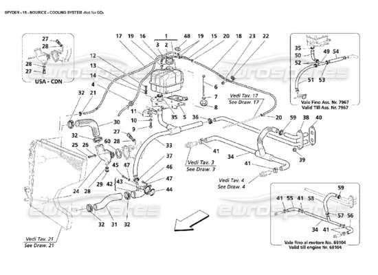 a part diagram from the Maserati 4200 parts catalogue