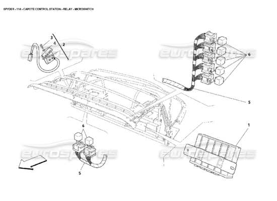 a part diagram from the Maserati 4200 parts catalogue