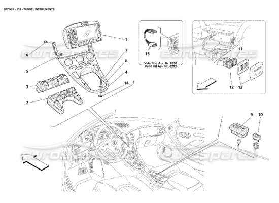 a part diagram from the Maserati 4200 parts catalogue