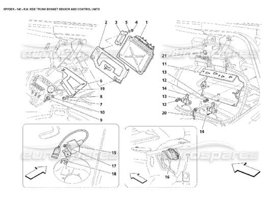 a part diagram from the Maserati 4200 parts catalogue