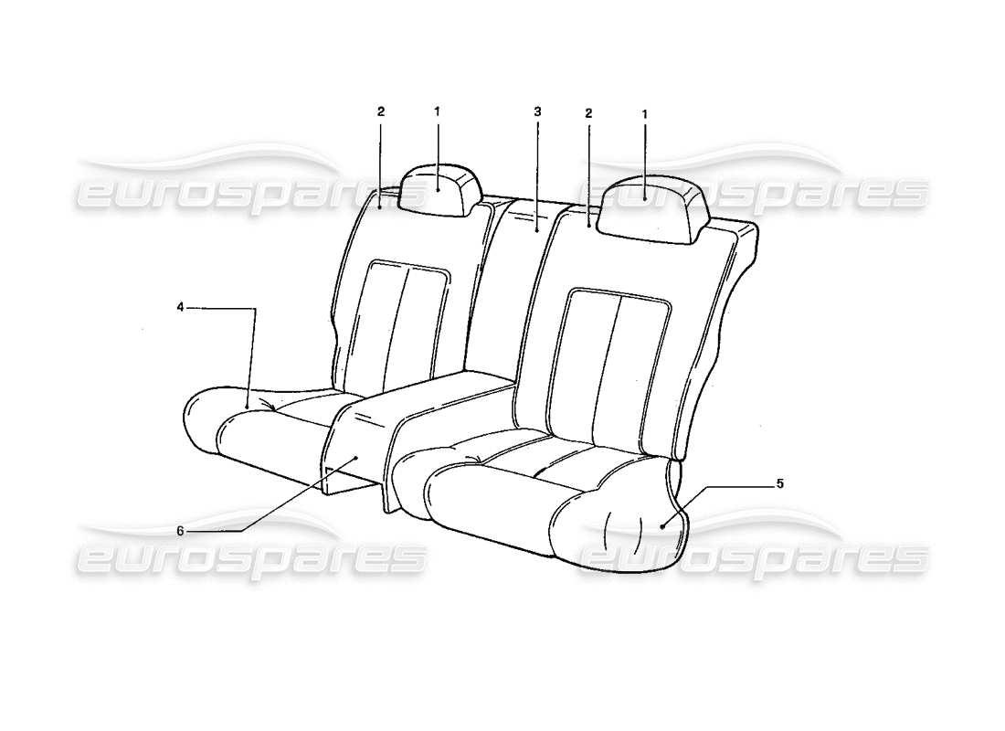 Ferrari 412 (Coachwork) REAR SEATS (Variations) Parts Diagram