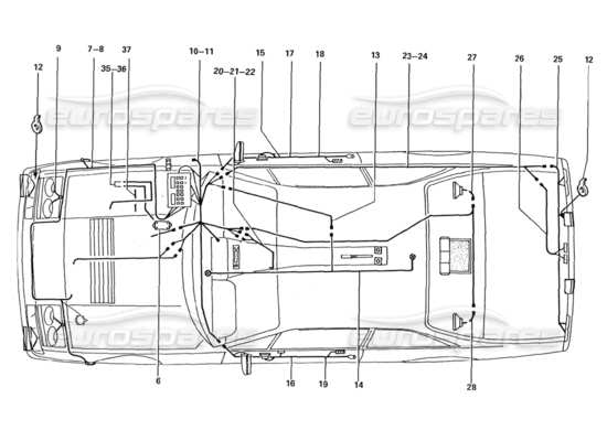 a part diagram from the Ferrari 412 parts catalogue