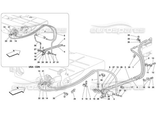 a part diagram from the Ferrari 550 parts catalogue