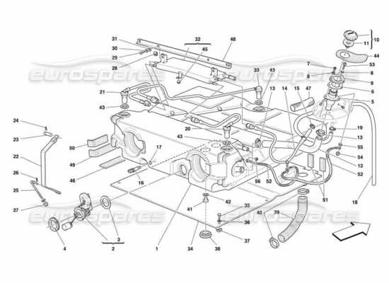 a part diagram from the Ferrari 550 parts catalogue