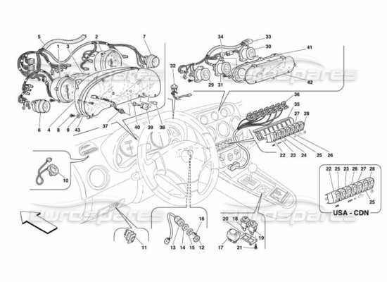 a part diagram from the Ferrari 550 parts catalogue