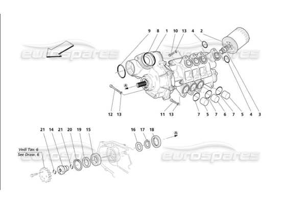 a part diagram from the Maserati 4200 parts catalogue