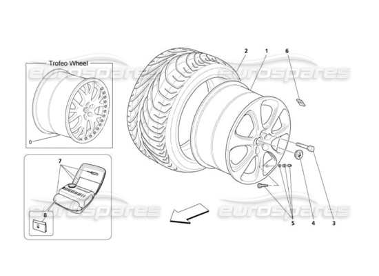 a part diagram from the Maserati 4200 parts catalogue