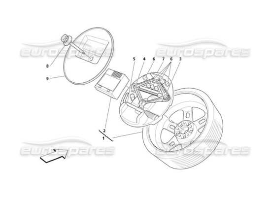 a part diagram from the Maserati 4200 parts catalogue