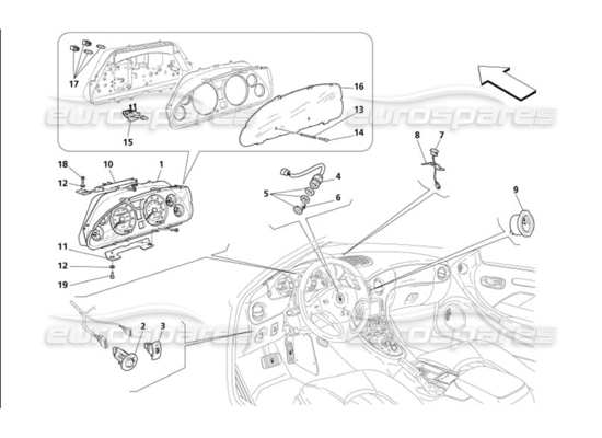 a part diagram from the Maserati 4200 parts catalogue