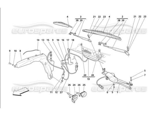 a part diagram from the Maserati 4200 parts catalogue