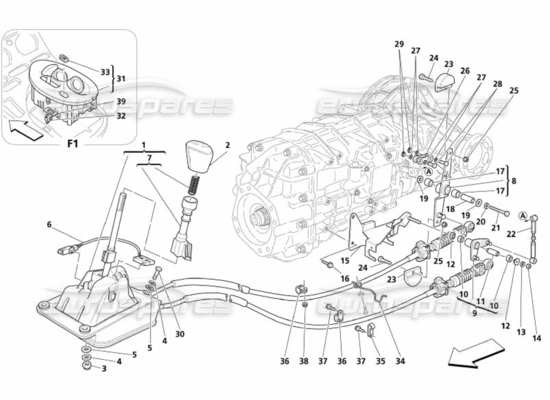 a part diagram from the Maserati 4200 parts catalogue