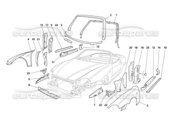 a part diagram from the Maserati 4200 parts catalogue